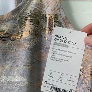 NWT Athleta Shanti Gilded Tank (razor back/shiny tank )